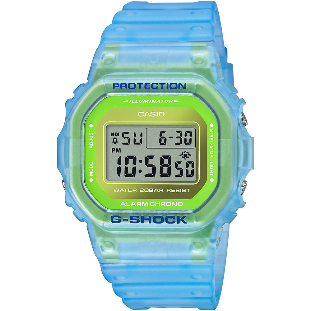 Casio G-Shock DW5600LS-2D Semi-Translucent Blue-Green Stylish Watch