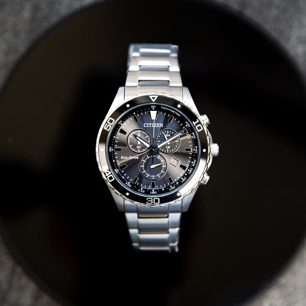 Citizen's Stunning Eco - Drive AT2387 - 52E Stainless Steel Chronograph Watch
