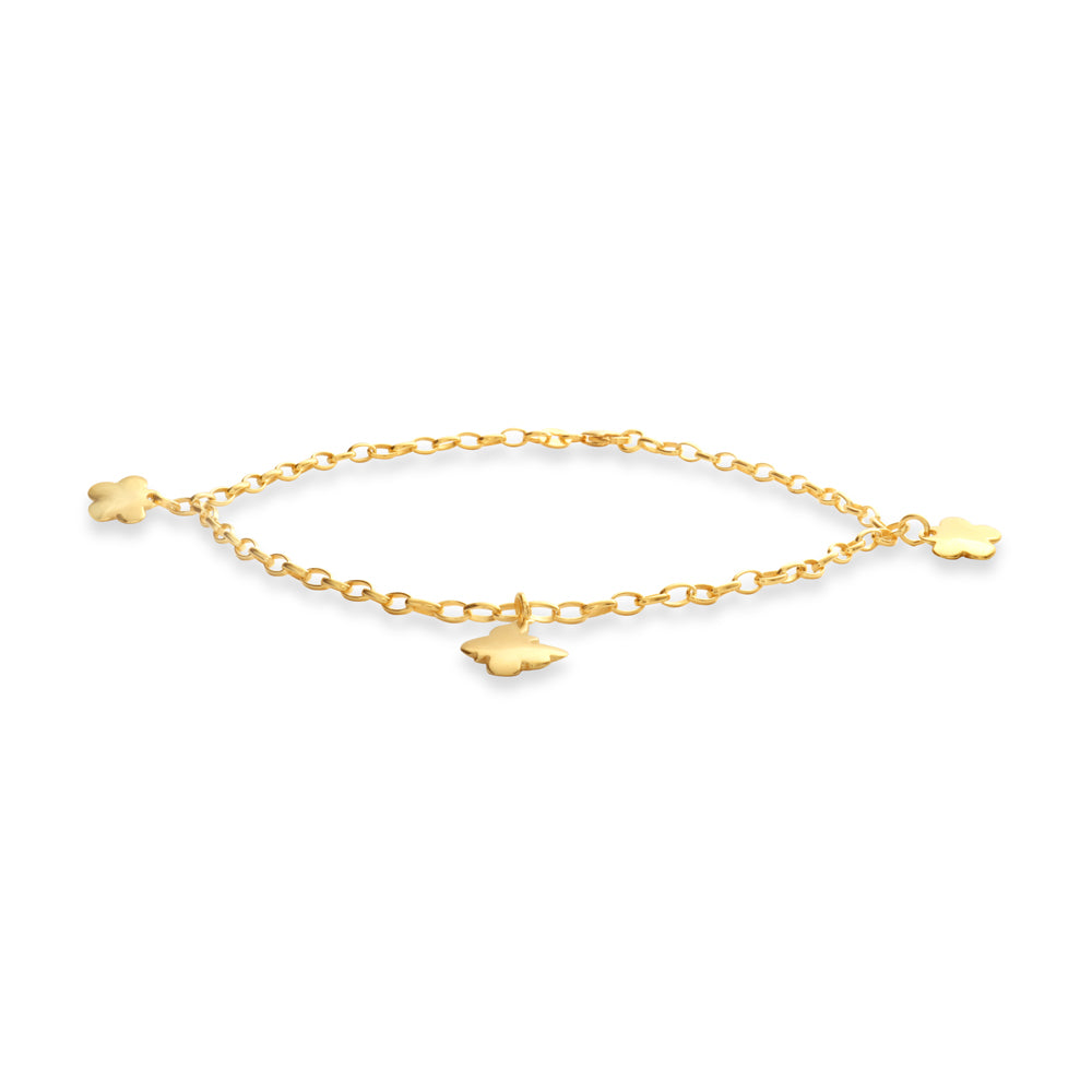 27cm 9ct Yellow Gold-Filled Stylish Anklet for Fashion Lovers
