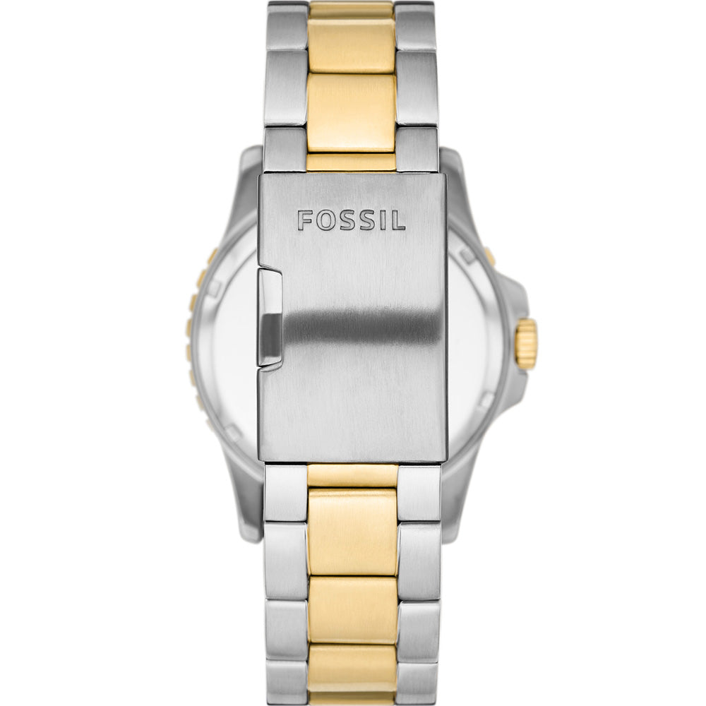 Fossil Men's Two Tone Stainless Steel Wristwatch with 'Fossil Blue' Color - Model FS5951