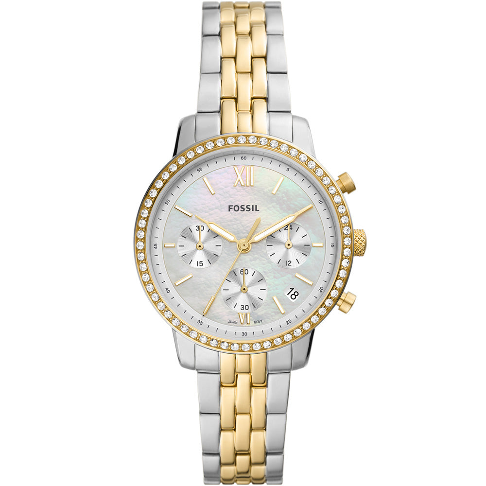 Fossil Neutra ES5216 Two-Tone Stainless Steel Women's Chronograph Watch