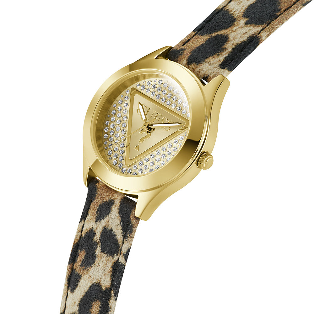 Stylish Guess Glitz Plaque Watch GW0745L2 with 34mm Case