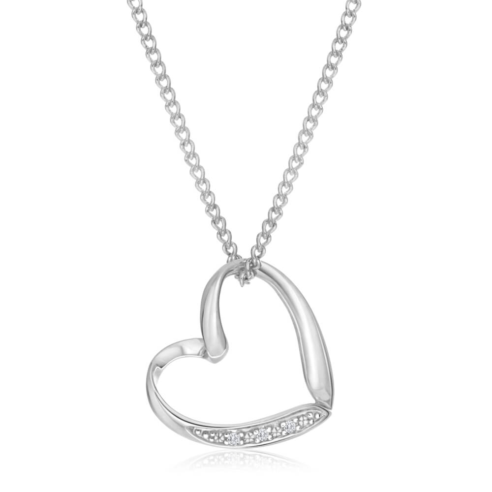 Stunning 9ct White Gold Elegant Diamond Pendant for Luxury Lovers