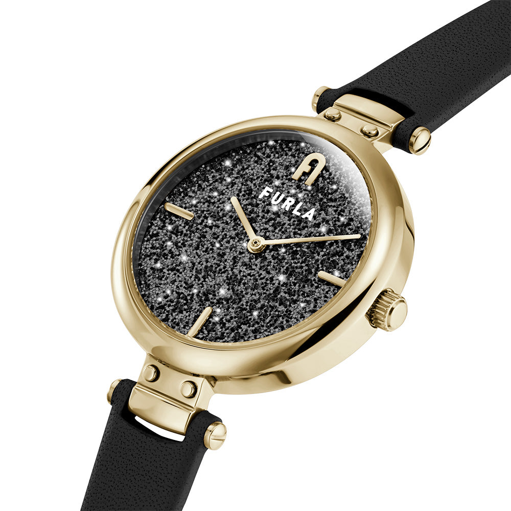 Furla Glitter Pin Analogue Watch - Model WW00018009L2, New Design