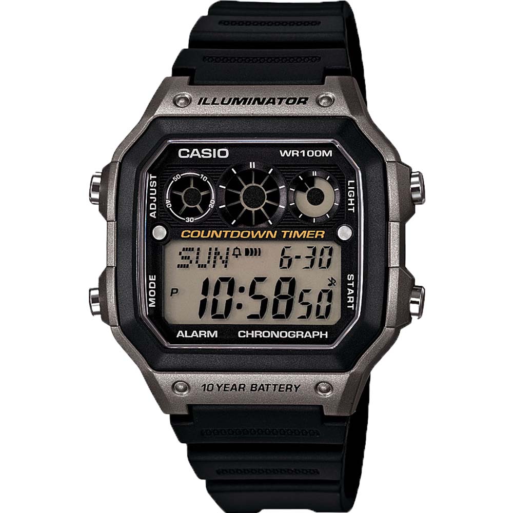 Casio AE1300WH-8A Digital Sports Wristwatch for Active Lifestyles