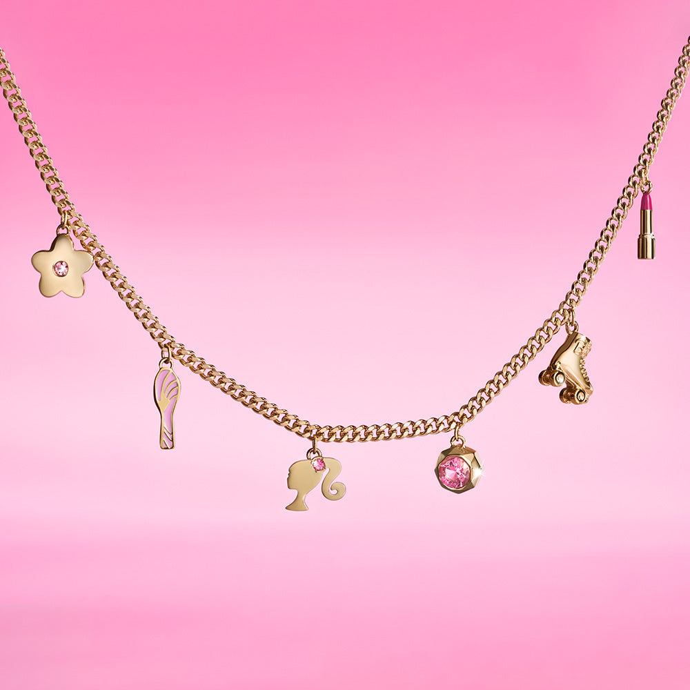 Barbie Special Edition Fossil Gold - Plated Stainless - Steel Charm Bracelet