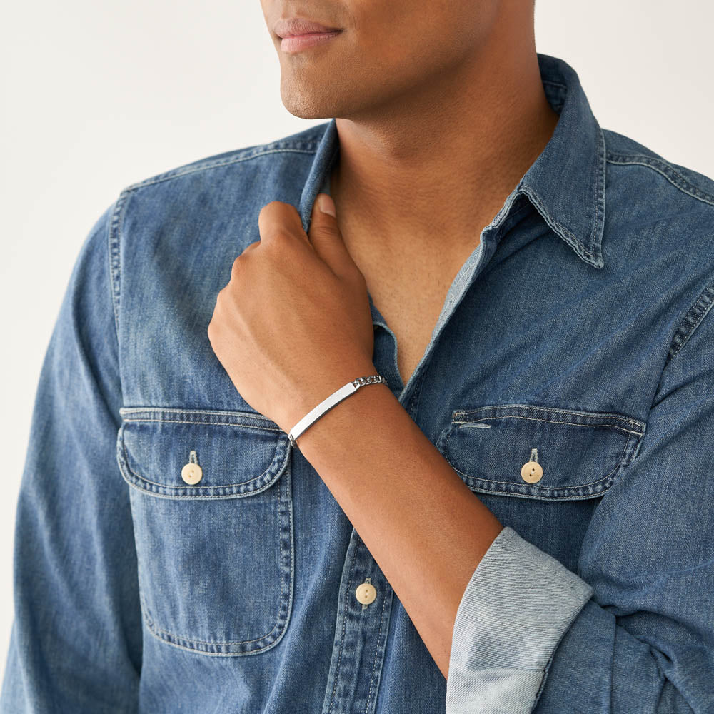 Fossil Drew Stainless Steel Bracelet with 20.7cm Length