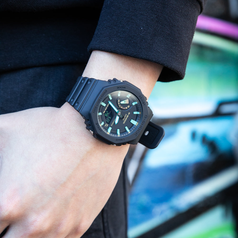 Casio G-Shock GA2100RC-1 Casioak Watch in Stylish Black & Rust