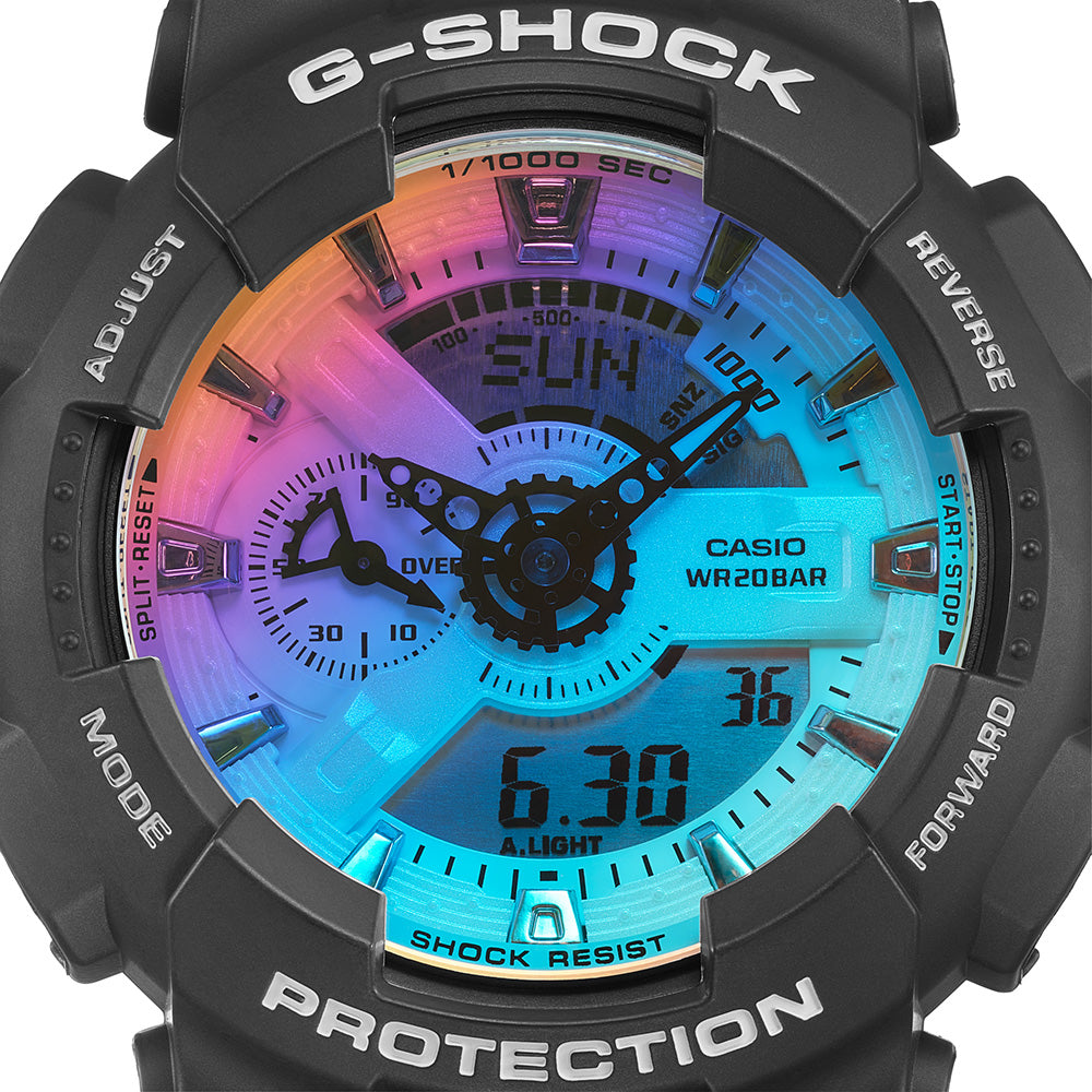 G-Shock GA110SR-1A Watch with Iridescent Dial Design