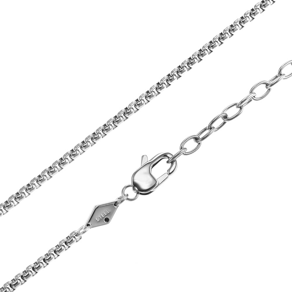 Fossil Harlow Stainless Steel Dog Tag Pendant with Stylish Chain