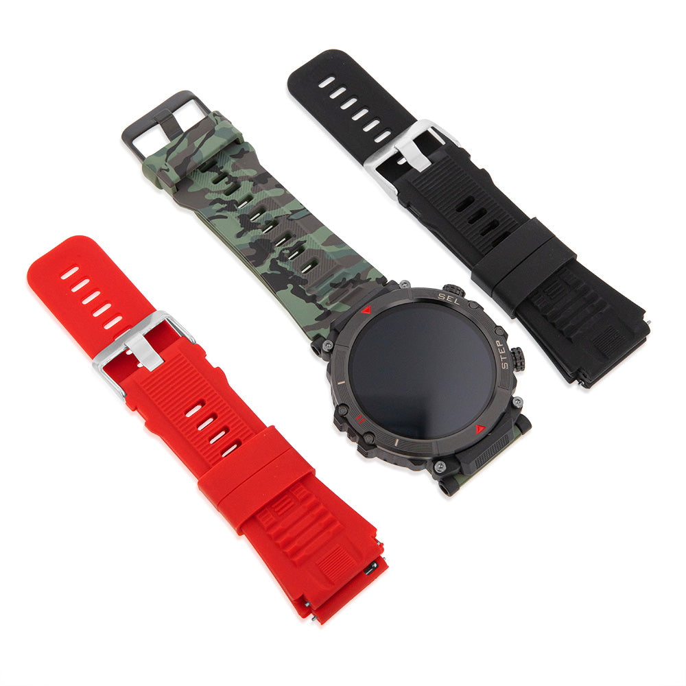 Active Pro Call+ XL Connect High - Tech Smart Watch with Three Different - Colored Band Options in Stylish Black