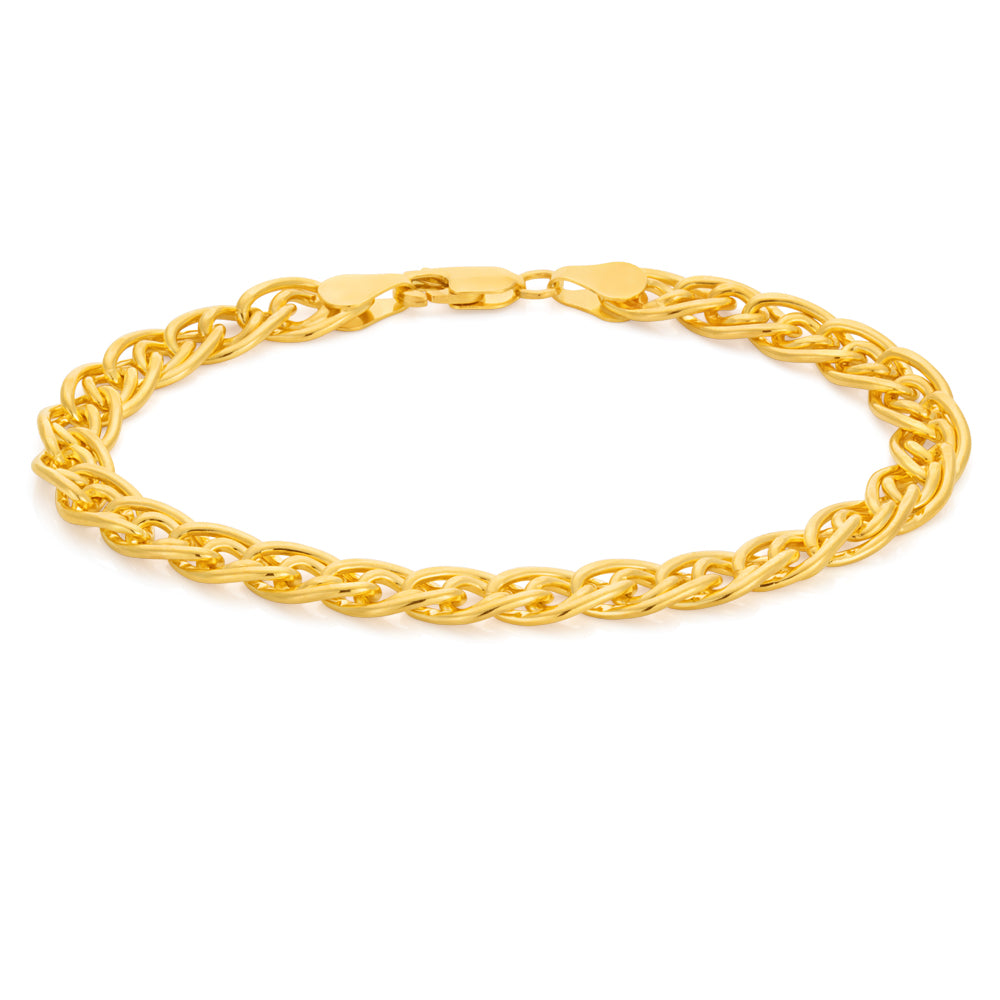 19cm 120 Gauge Gold Filled Double Curb Style Luxury Bracelet for Jewelry Lovers