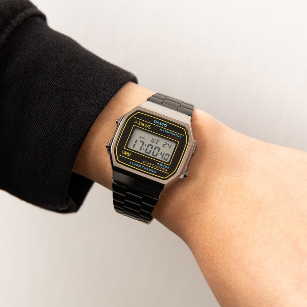 Casio A168WEHB-1A Stylish Black Digital Wristwatch for Reliable Timekeeping