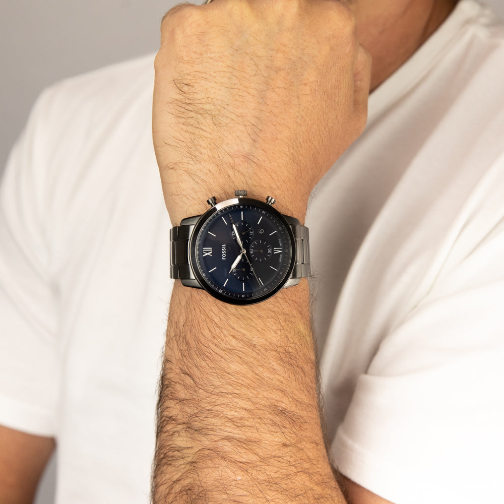 Fossil Neutra FS6111 Stainless Steel Chronograph Watch with Date Display