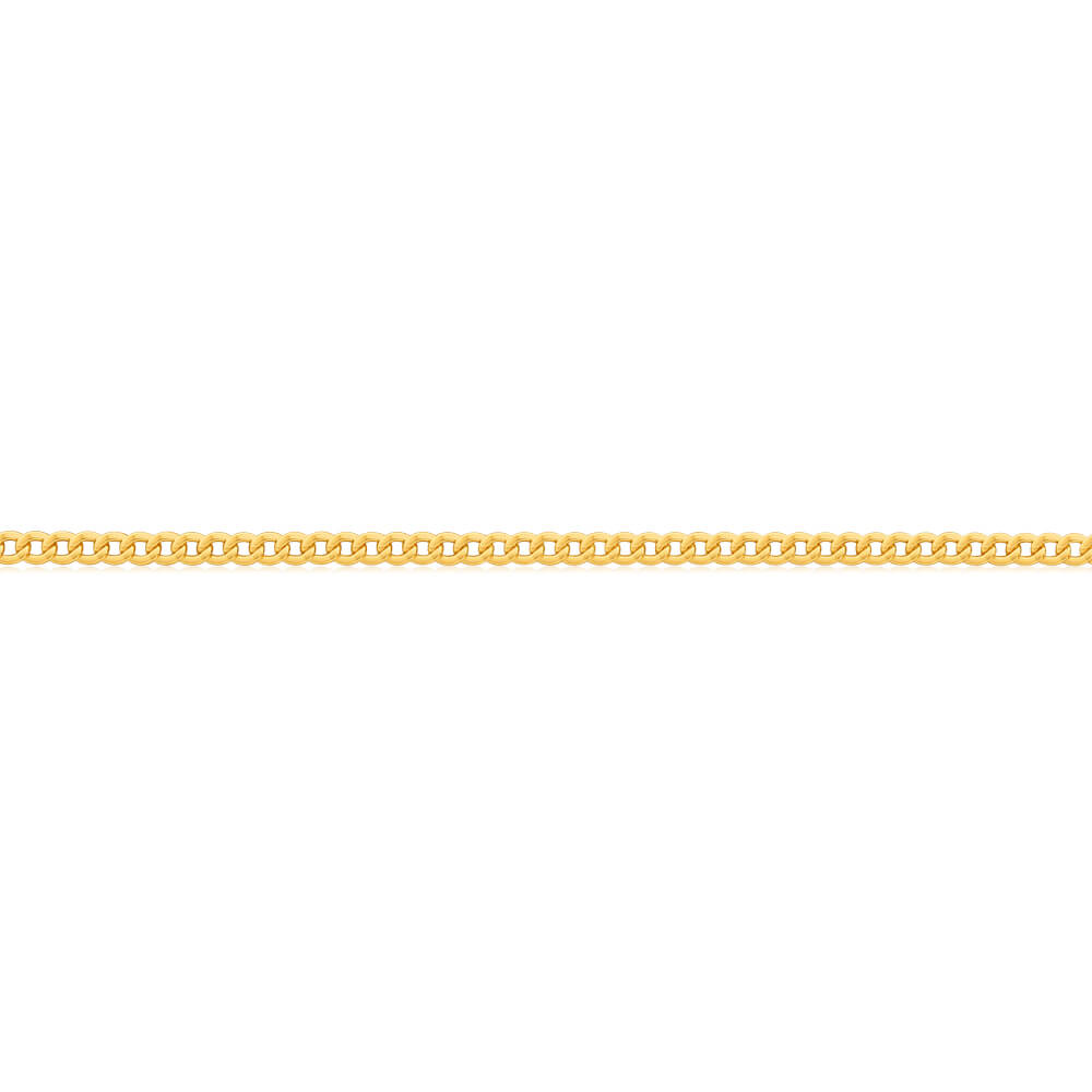 9ct Radiant Yellow Gold-Plated Copper Curb Chain Necklace for Versatile Styling