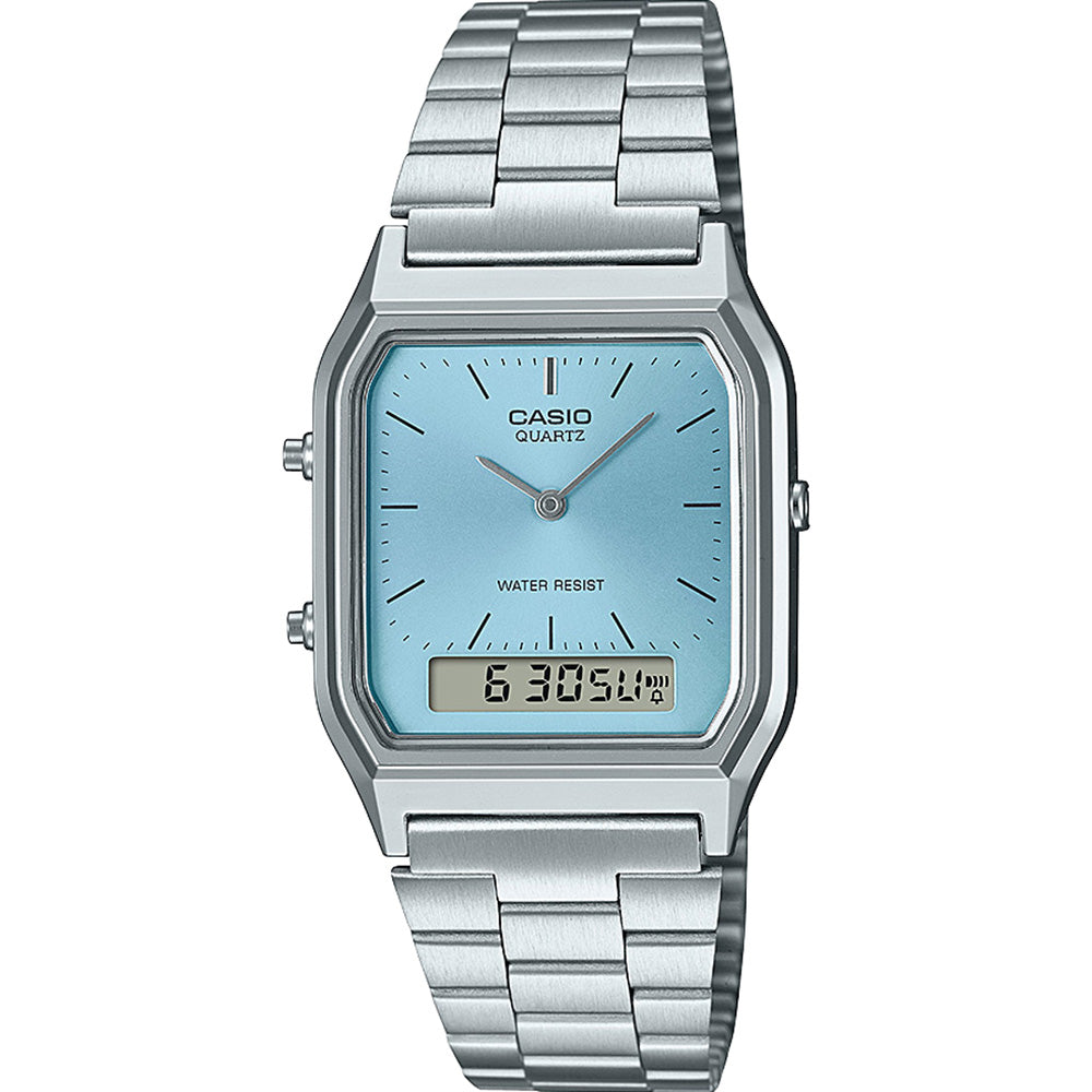 Classic and Functional Casio Vintage AQ230A-2A1 Watch with Dual Display
