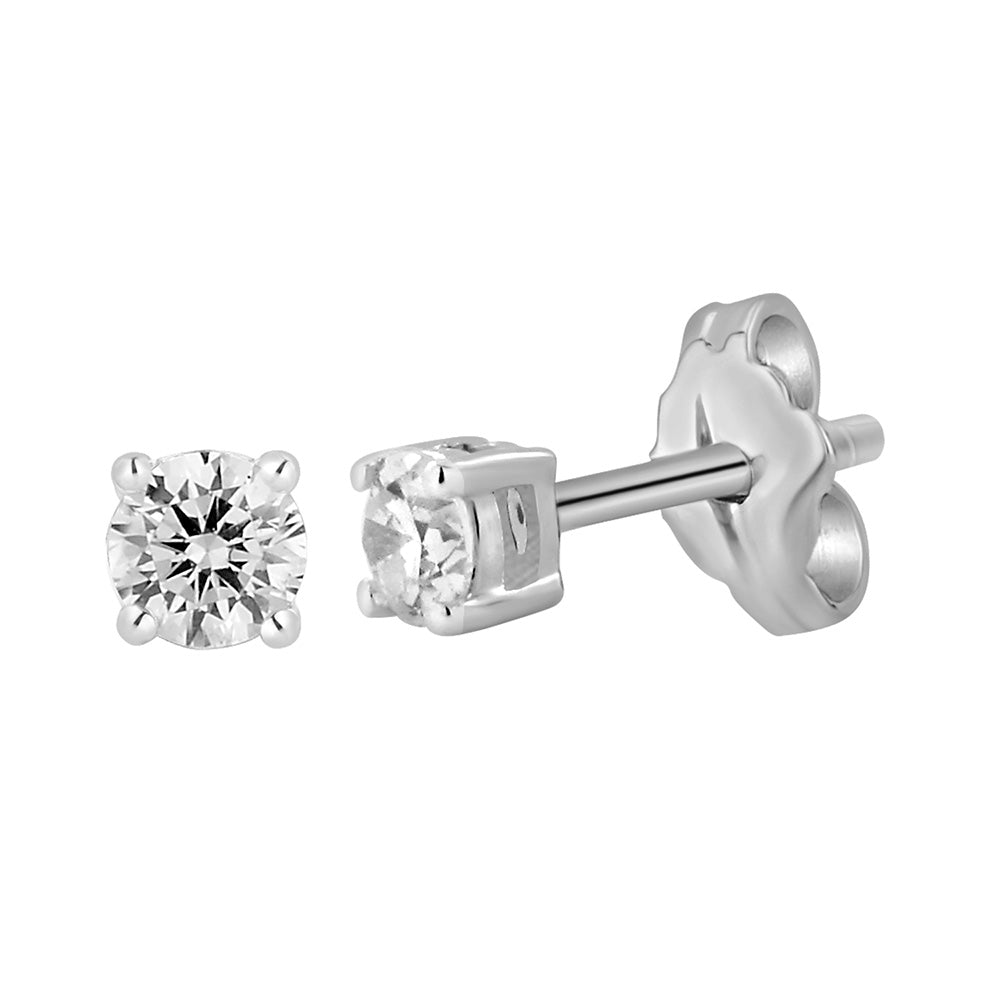 0.30 Carat Brilliant Cut 9ct White Gold Diamond Stud Earrings - A Timeless Jewelry
