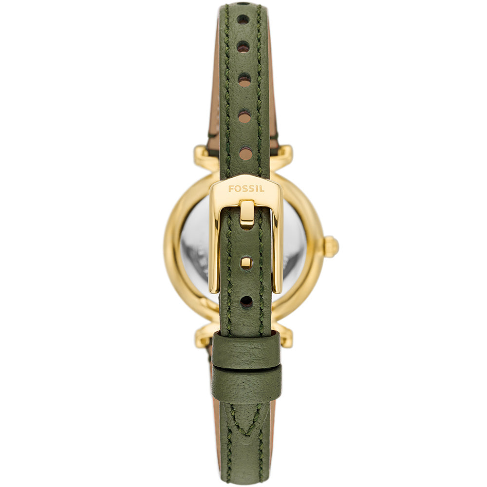 Fossil Ladies' Carlie Green Leather Watch - ES5298, 28mm