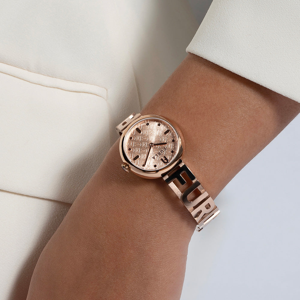 Furla Fashionable 3D Rose Gold Tone Stainless Steel Bangle - WW00049001L3