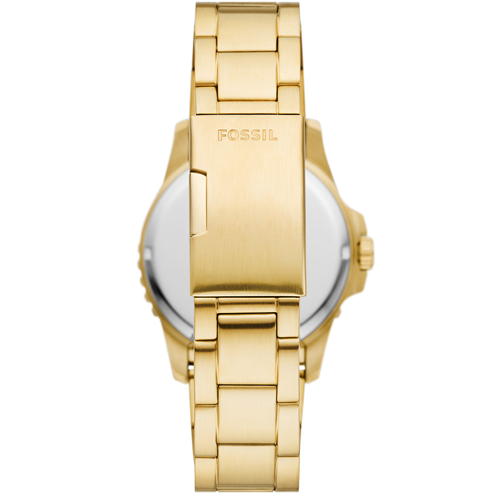 Fossil Stylish Blue FS6035 Men's Watch with Gold Accents