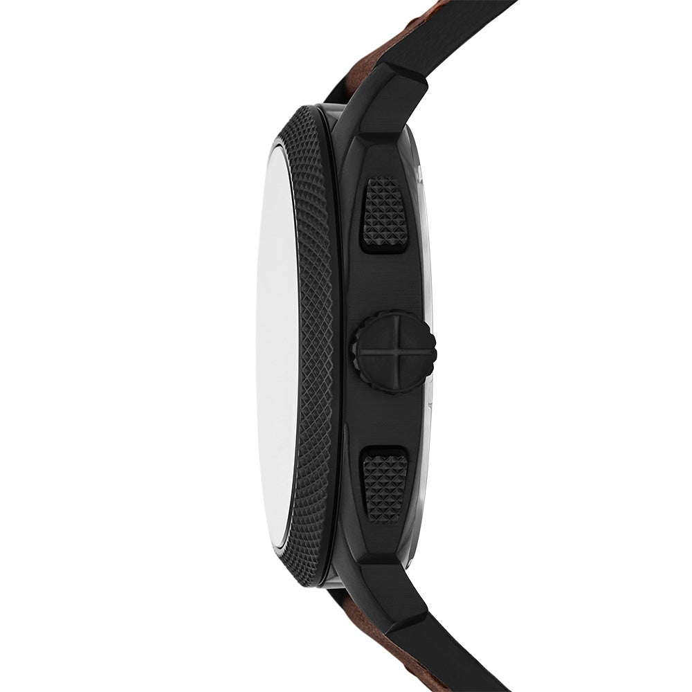 Fossil FS6102SET Watch with Chronograph and Woven Leather Bracelet