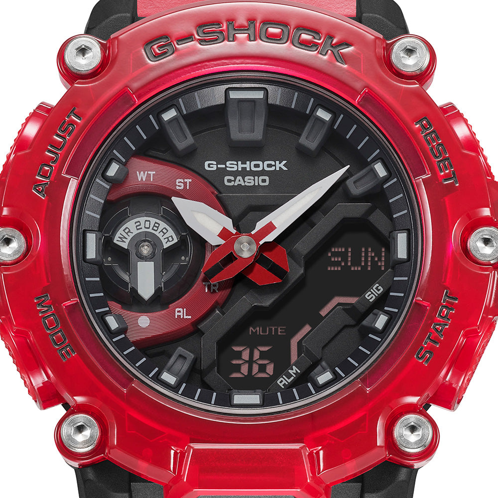 G-Shock GA2200SKL-4A Sound Wave Stylish Red Men's Watch