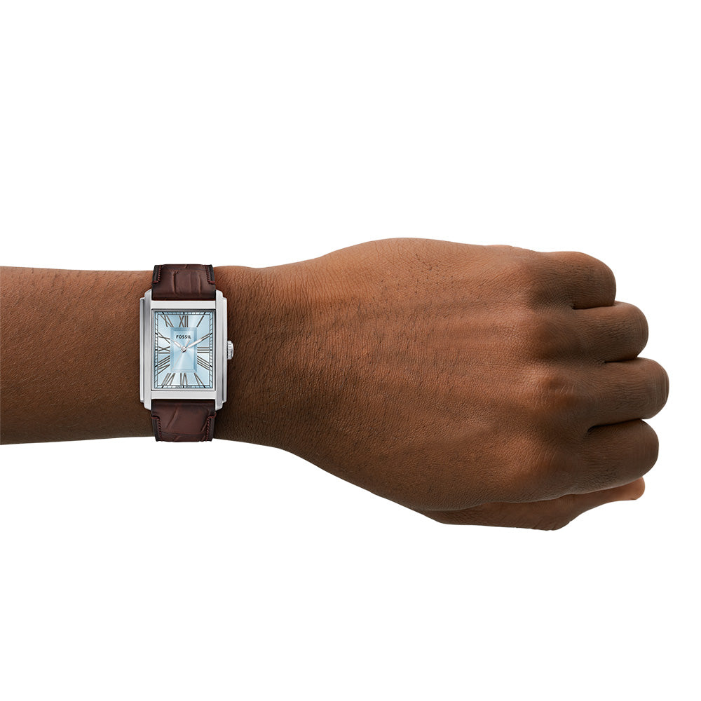 Fossil Carraway FS6110 Men's Quartz Watch with Leather Strap