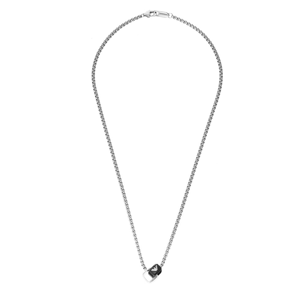 Emporio Armani Stylish Stainless Steel Key-shaped Basic Pendant Along With a Chain, Ideal Jewelry Piece