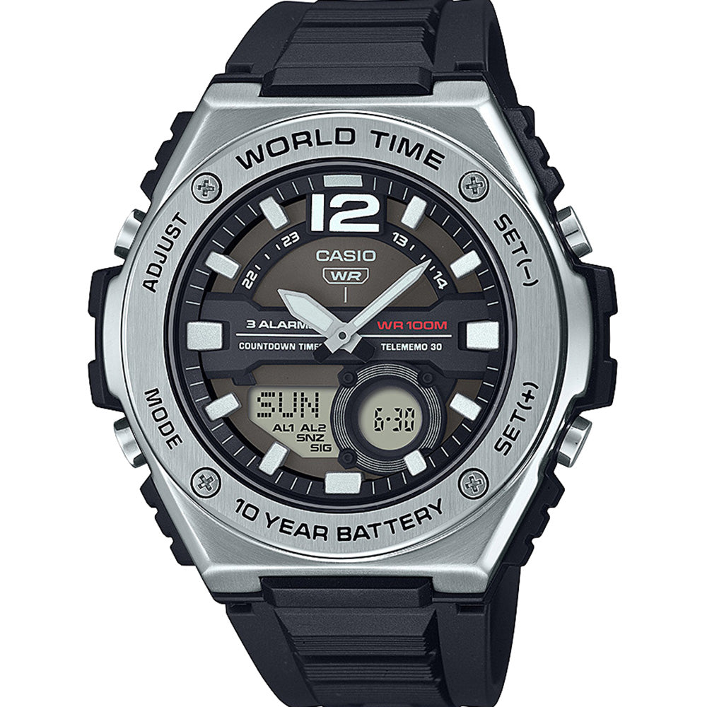 Casio MWQ100-1A Digital World Time Watch for Travellers and Adventurers