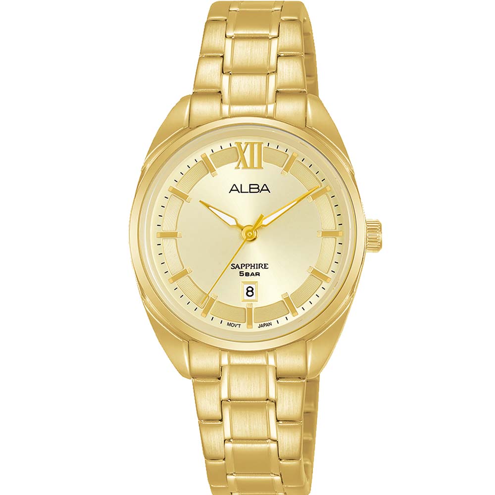 Alba Prestige AH7Y48X1 Gold-Plated Stainless Steel Elegant Watch