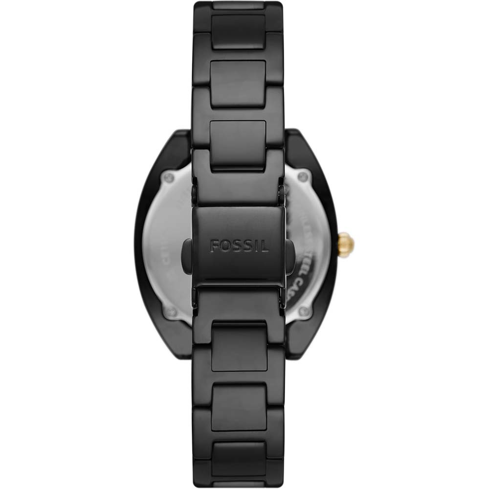 Fossil Women's All-Black Ceramic Watch with Gold Accents - Gabby CE1114
