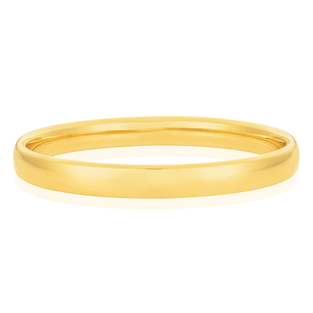 Stunning 9ct Gold Bangle - 65mm Length, 8mm Width