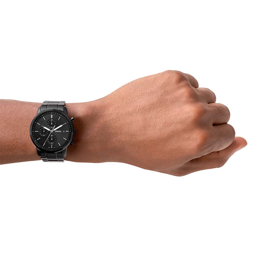 Fossil Men's Minimalist FS5848 All-Black Stainless Steel Watch