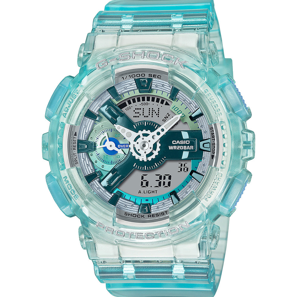 G-Shock GMAS110VW-2A Blue Virtual World Men's Digital-Analog Watch for Tough and Functional Timekeeping