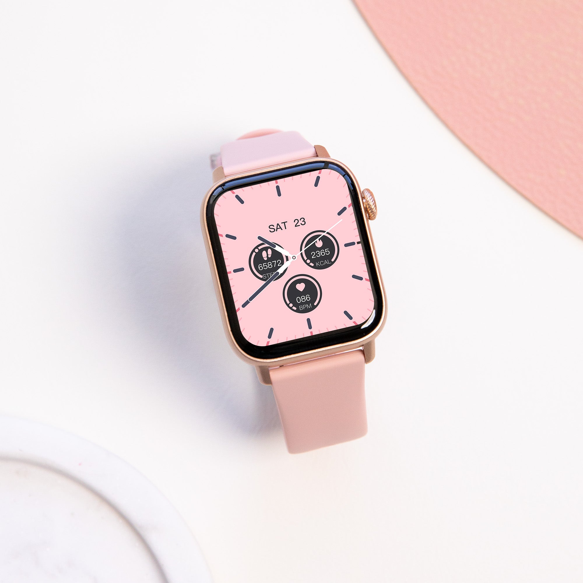 Rose Gold Active Pro Call+ III Stylish Smart Watch for Fitness and Daily Use