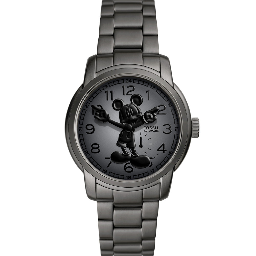 Fossil Limited Edition LE1186 Gunmetal Mickey Heritage Automatic Unisex Watch for the 100th Disney Anniversary