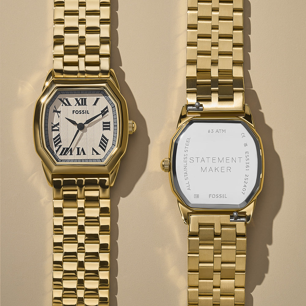 Fossil ES5361 Harlow Women's Gold-Plated Stainless Steel Quartz Watch