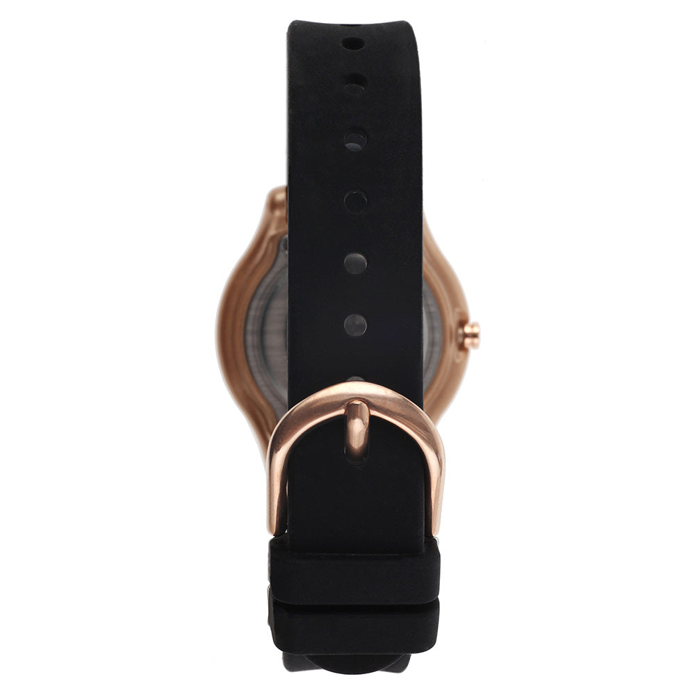 Elegant Rose Gold Cactus Urban CAC146M17 Watch with 32mm Case and Black Silicone Strap
