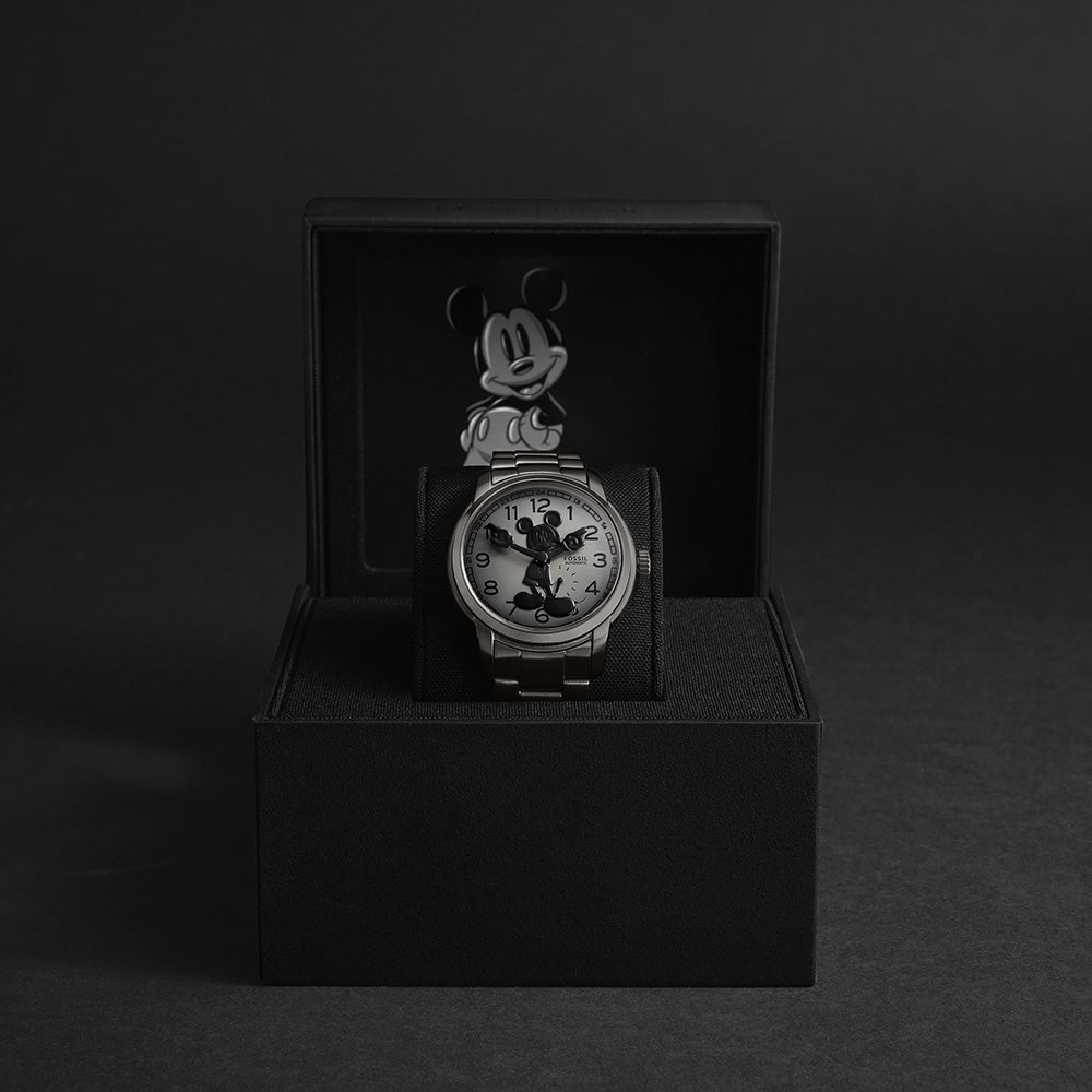 Fossil Limited Edition LE1186 Gunmetal Mickey Heritage Automatic Unisex Watch for the 100th Disney Anniversary