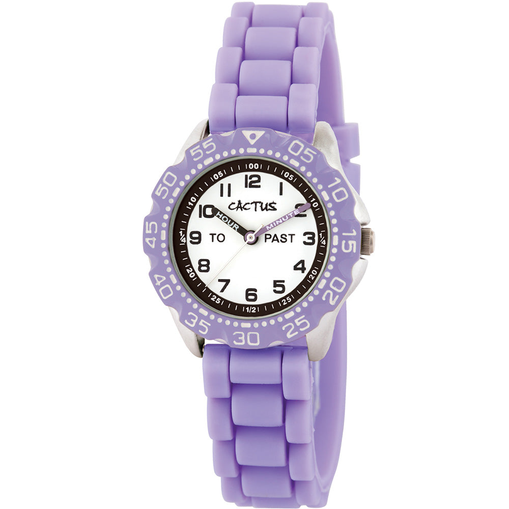 Purple Cactus CAC148M09 Time Teacher Educational Kids Wristwatch for Young Learners