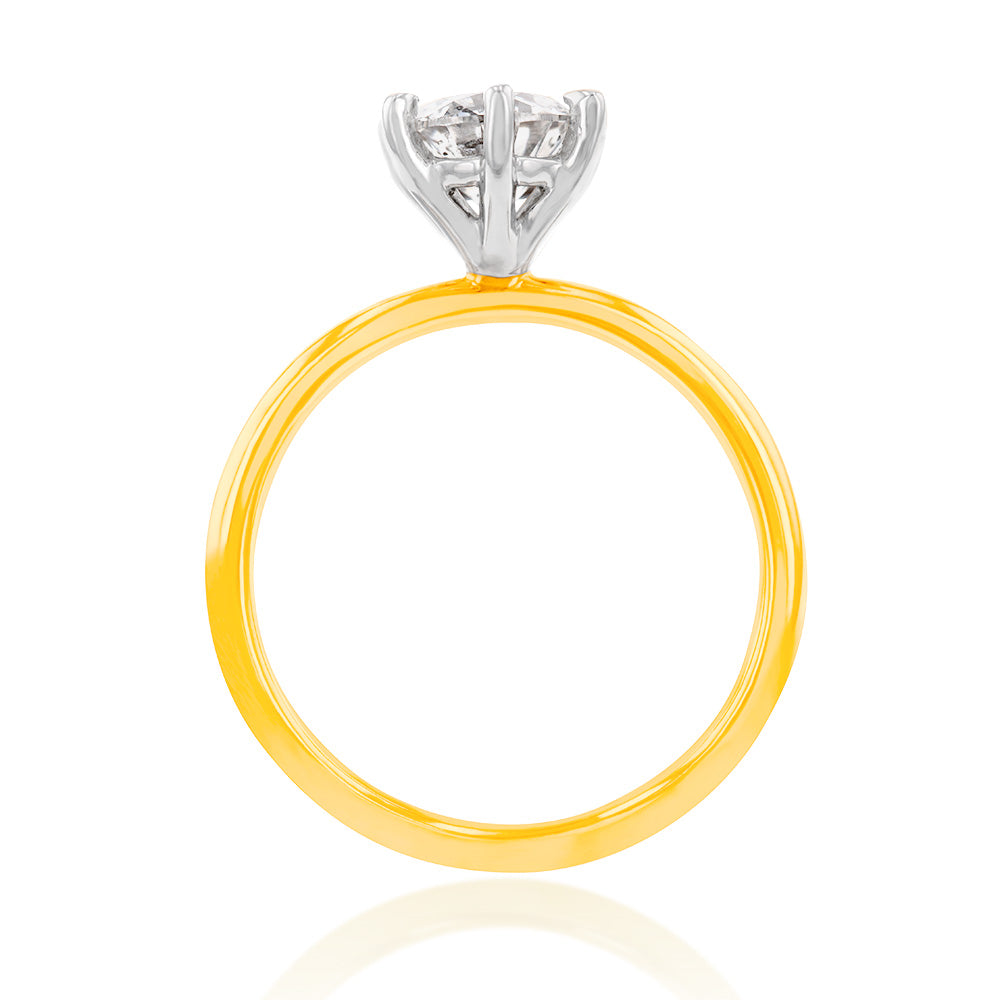 Stunning 1.00 Carat Diamond Solitaire Ring in 18ct Yellow Gold