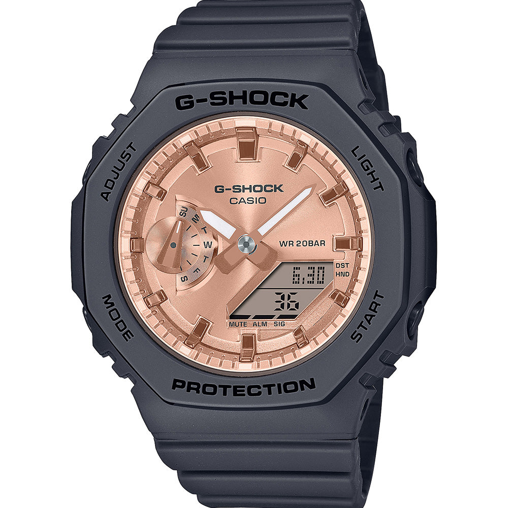 G-Shock GMA-S2100MD-1 Watch with Pink Gold Metallic Dial