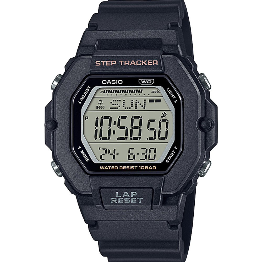 Casio Digital Step Tracking Wristwatch - Model LWS2200H-1 for Health Monitoring