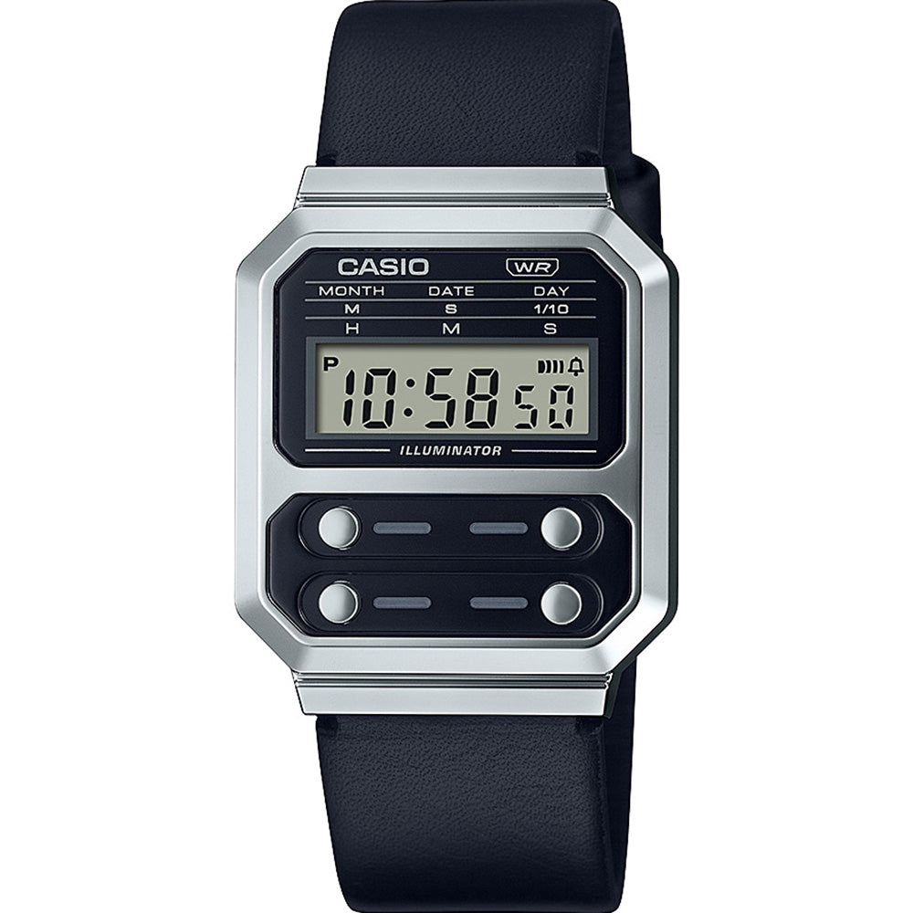 Classic Casio A100WEL-1A Monochrome Digital Wristwatch for Timeless Style