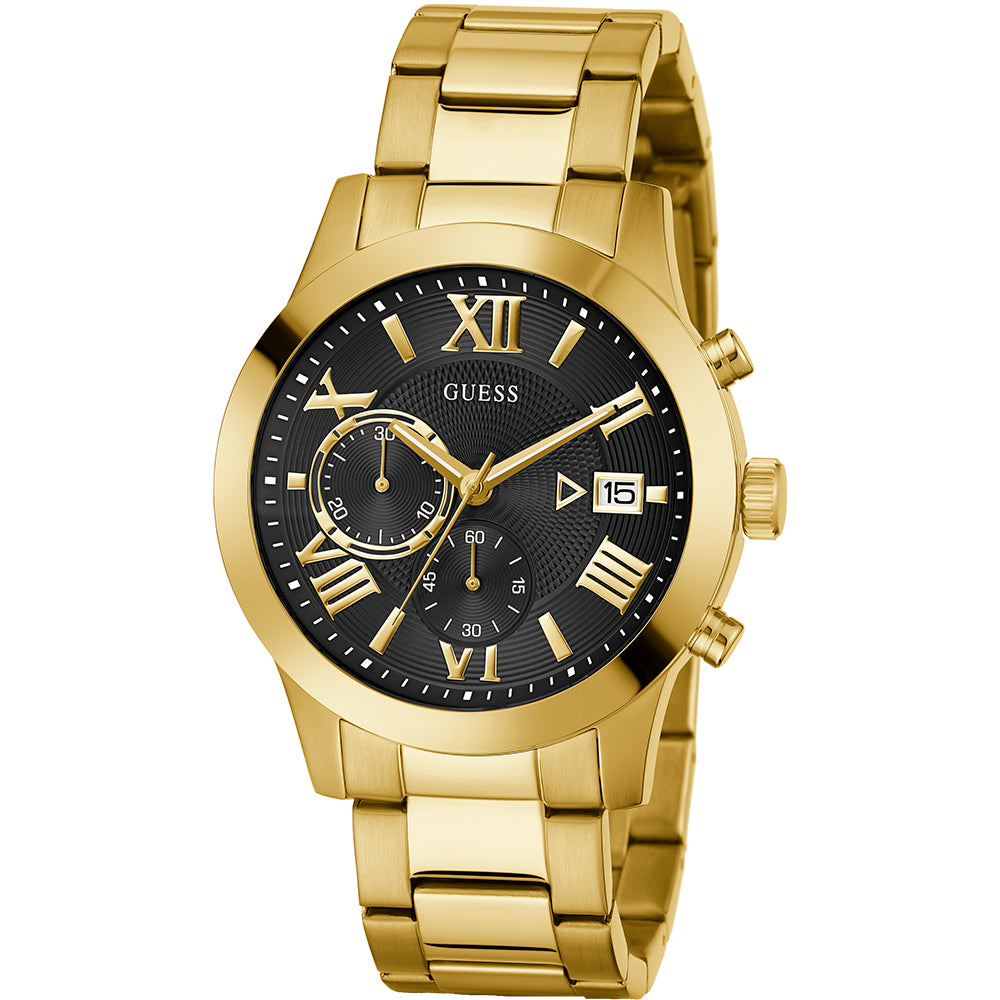 Guess Men's Gold-Plated Atlas W0668G8 Multi-Functional Watch
