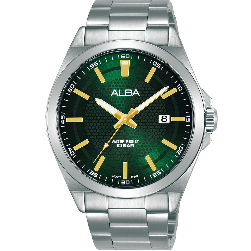 Alba Prestige AS9P13X Two-Toned Stainless Steel Men's Green Dial Watch