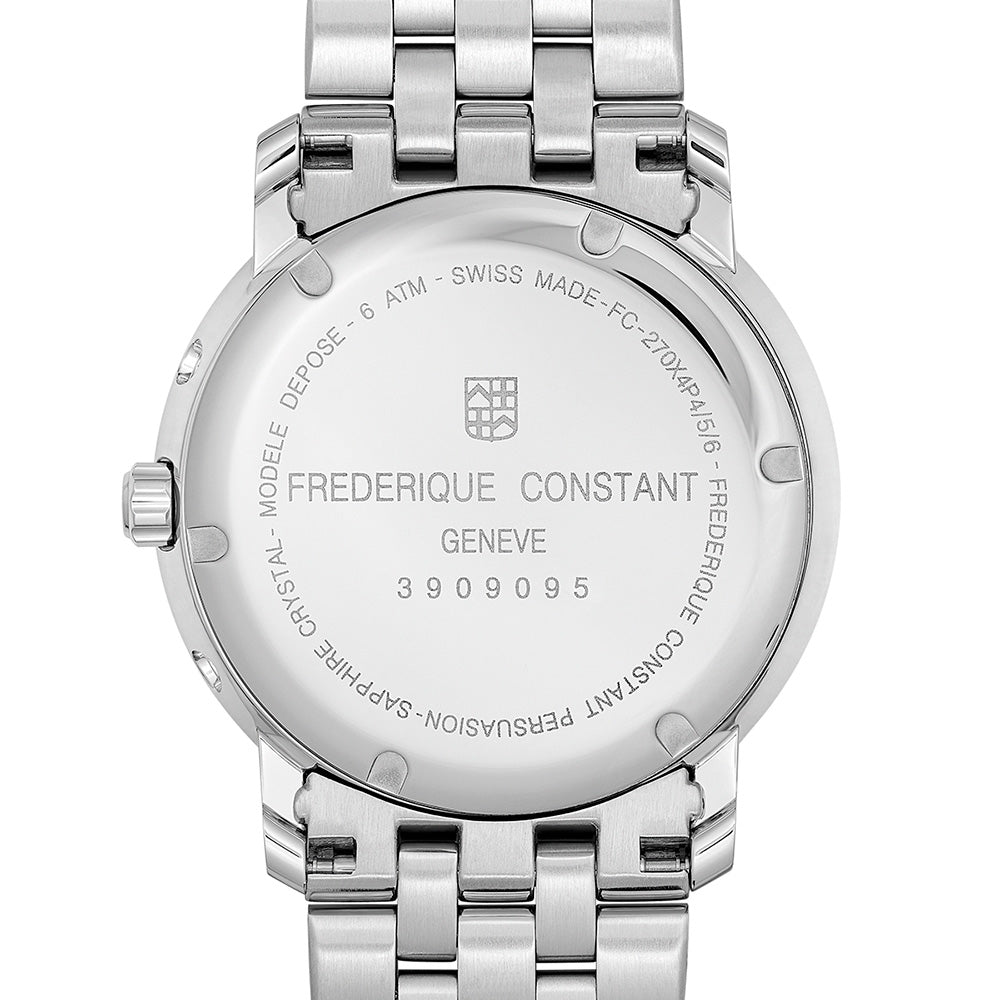 Frederique Constant Classic FC-270N4P6B: 40mm Stainless Steel Watch with Blue Dial