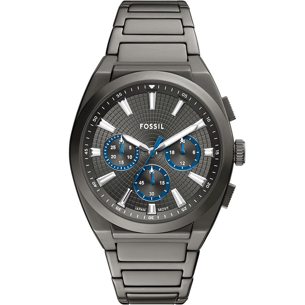 Fossil Everett FS6107 Gunmetal Chronograph Watch with 44mm Case