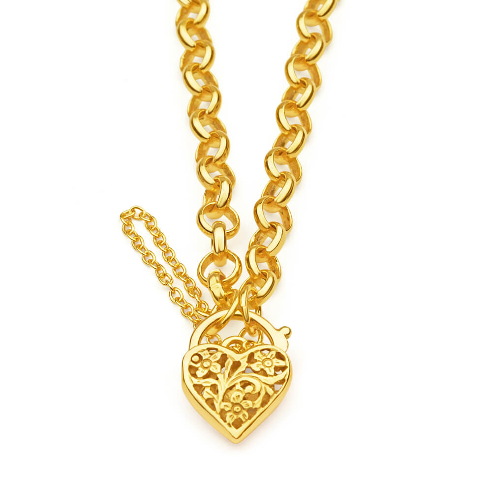 Exquisite 9ct Alluring Yellow Gold-plated Copper Filled Belcher Style Bracelet for Women's Jewelry Collection