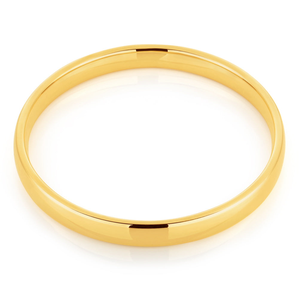 Stunning 9ct Gold Bangle - 65mm Length, 8mm Width